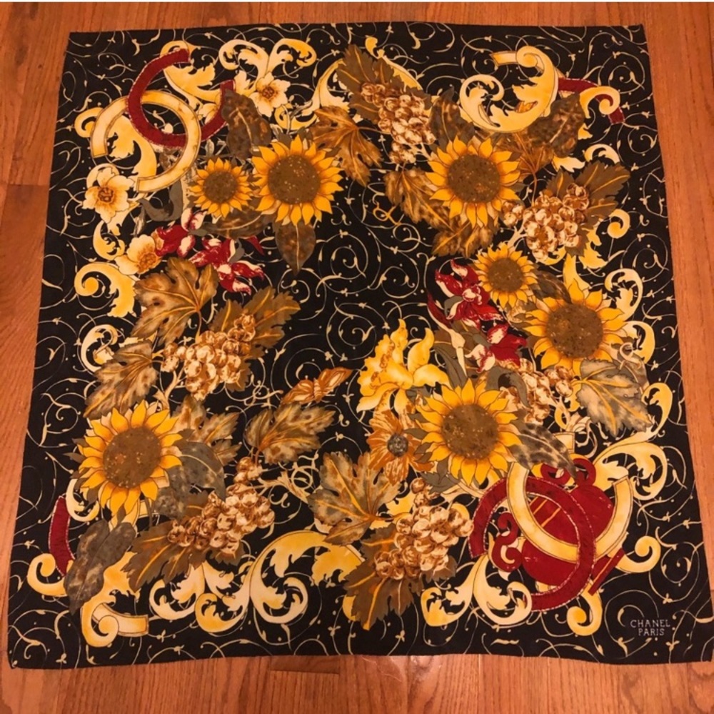 Authentic Vintage Chanel Silk Scarf